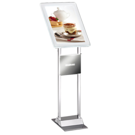 Leggio a led da terra h110cm con cornice a3 menu board ledmag