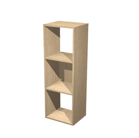 Libreria 3 caselle 35,9x29,2cm-h103,9cm rovere - rainbow