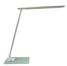 Lampada da tavolo popy led 6w alluminio/vetro unilux