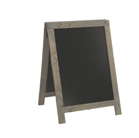 Lavagna nature 85x54,5x44cm legno grigio sandwich securit