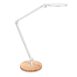 Lampada giant - a led - con base in legno - bianco - cep