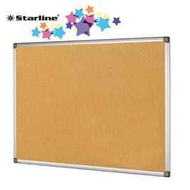Lavagna sughero 90x120cm cornice alluminio starline