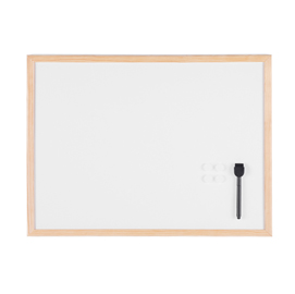Lavagna bianca magnetica 45x60cm cornice legno starline