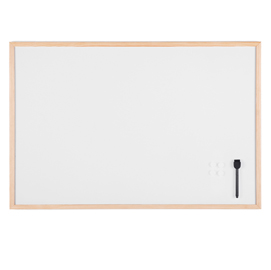 Lavagna bianca magnetica 60x90cm cornice legno starline