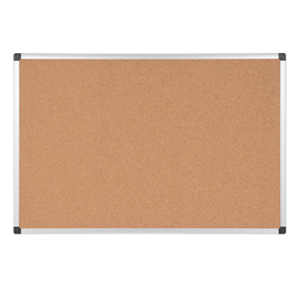 Lavagna - 45 x 60 cm - superficie in sughero - cornice in alluminio - starline