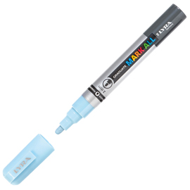 Marcatore a base d'acqua graduate mark all  - punta tonda 2mm - blu ghiaccio - lyra
