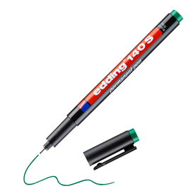 Marcatore permanente 140 s - punta 0,3 mm - verde - edding