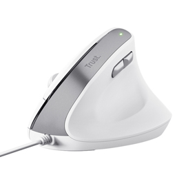 Mouse ergonomico bayo ii con filo bianco_trust