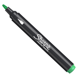 Marcatore acrilico - punta tonda - verde - sharpie