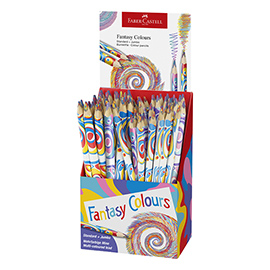 Matite fantasy colours - colori assortiti - faber-castell - expo da 84 pezzi