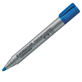Marcatore lumocolor flipchart 356 punta tonda blu staedtler