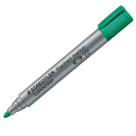 Marcatore lumocolor flipchart 356 punta tonda verde staedtler
