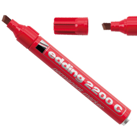 Marcatore edding 2200c rosso p.scalpello