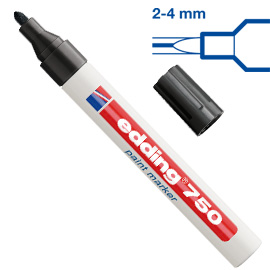 Marcatore edding 750 punta media vernice nero