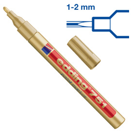 Marcatore edding 751 punta fine vernice oro