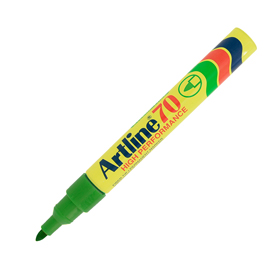 Marcatore artline a 70 permanente punta tonda verde