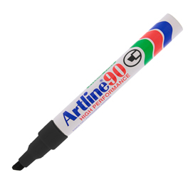 Marcatore artline a 90 permanente punta scalpello nero
