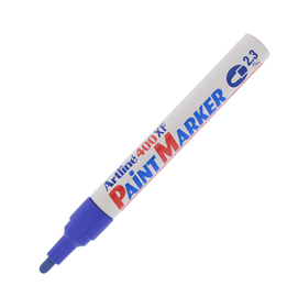 Marcatore artline a 400 punta tonda a vernice blu