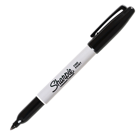 Marcatore sharpie nero permanente p.fine
