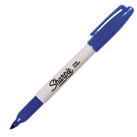 Marcatore sharpie blu permanente p.fine