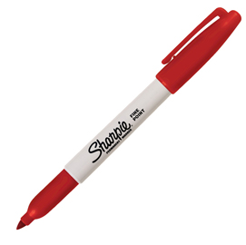 Marcatore sharpie rosso permanente p.fine