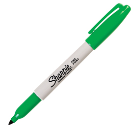 Marcatore sharpie verde permanente p.fine