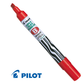 Marcatore super color permanent punta scalpello rosso pilot