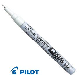 Marcatore super color punta extra fine vernice white pilot