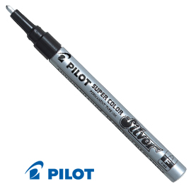 Marcatore super color punta fine vernice silver pilot