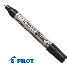 Marcatore super color punta media vernice silver pilot