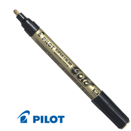 Marcatore super color punta media vernice gold pilot