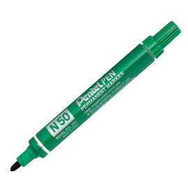 Marcatore pentel pen n50 verde p.tonda