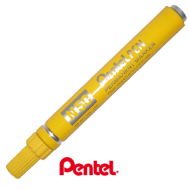 Marcatore pentel pen n50 giallo p.tonda