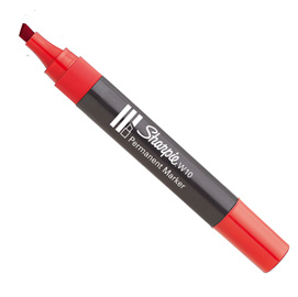 Marcatore permanente w10 rosso p.scalpello sharpie