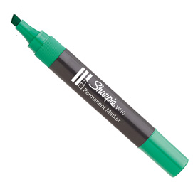Marcatore permanente w10 verde p.scalpello sharpie