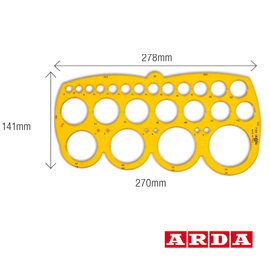 Maschera arda cerchi c/smusso 1/55mm