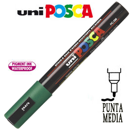 Marcatore uni posca pc5m p.media 1,8-2,5mm verde uni mitsubishi