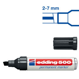 Marcatore edding 500 nero p.scalpello