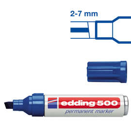 Marcatore edding 500 blu p.scalpello