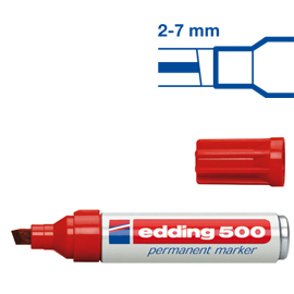 Marcatore edding 500 rosso p.scalpello