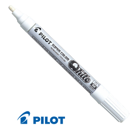 Marcatore super color punta media vernice white pilot