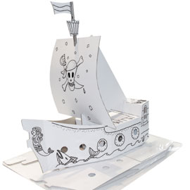 Modello in cartone nave pirata joypac 48x18x50cm