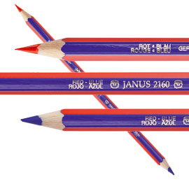 Matita bicolore sottile rosso-blu janus 2160 faber castell