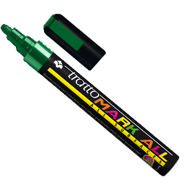 Marcatore mark all punta tonda verde tratto