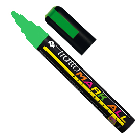 Marcatore mark all punta tonda verde fluo tratto