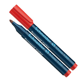 Marcatore maxx 130 permanente punta conica rosso schneider