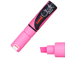 Marcatore a gesso liquido uni chalk p.scalpello rosa fluo uni mitsubishi