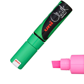 Marcatore a gesso liquido uni chalk p.scalpello verde fluo uni mitsubishi