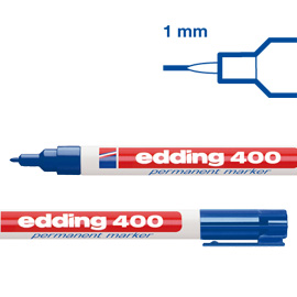 Marcatore permanente edding 400 punta conica blu