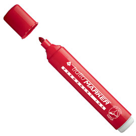 Marcatore tratto marker rosso p.tonda